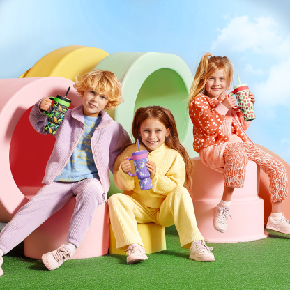 24 oz Tumbler with 2-in-1 Metal Straw Lid