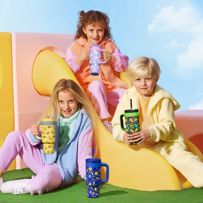 24 oz Tumbler with 2-in-1 Metal Straw Lid