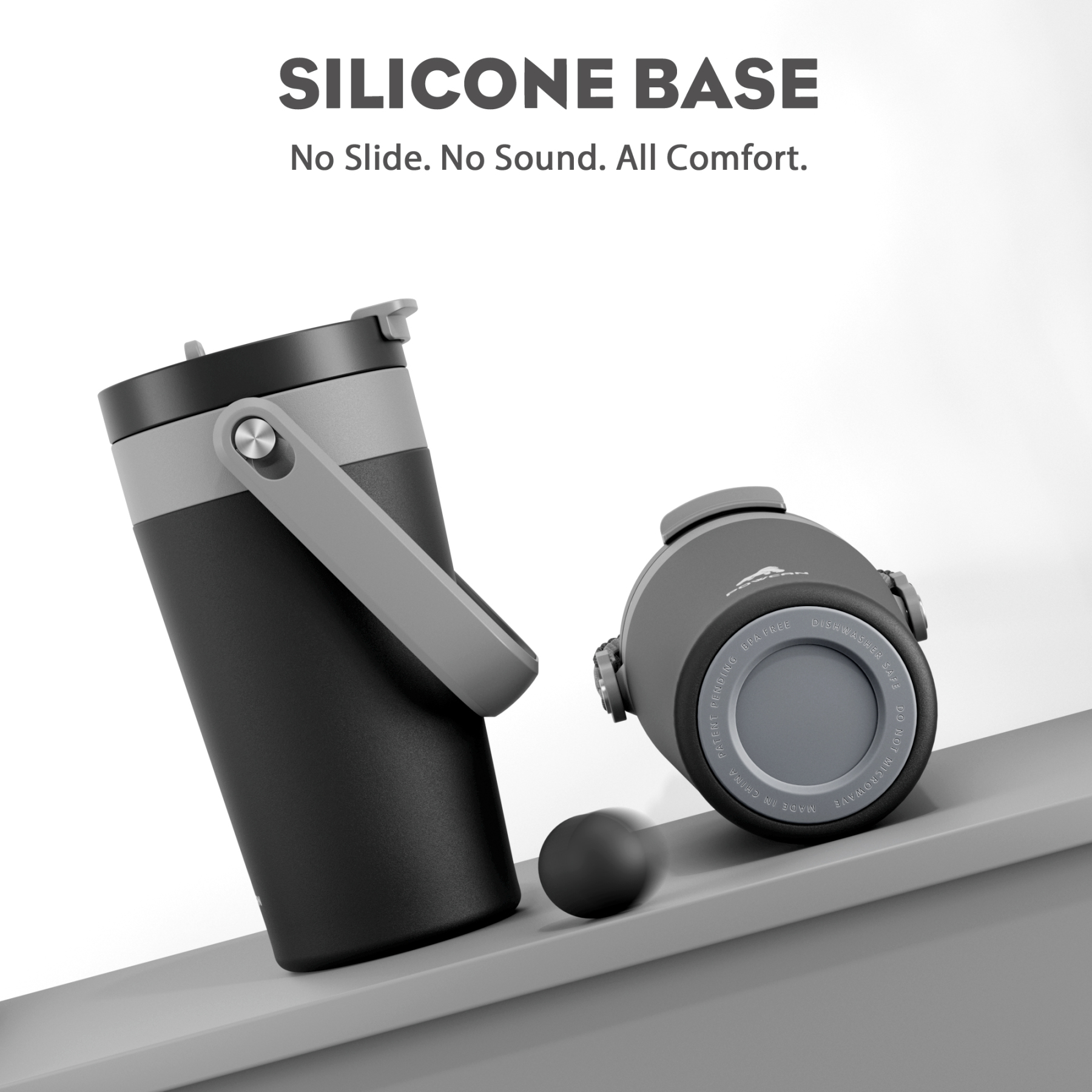 16 oz Insulated Coffee Mug for Work: 2-in-1 Straw Flip Lid, Keep Cold 24H, Fit in Car Cupholder, Leakproof, Stainless Steel Coffee Tumbler with Handle for Travel, Outdoor, Camping and Gifts (Deepsea)