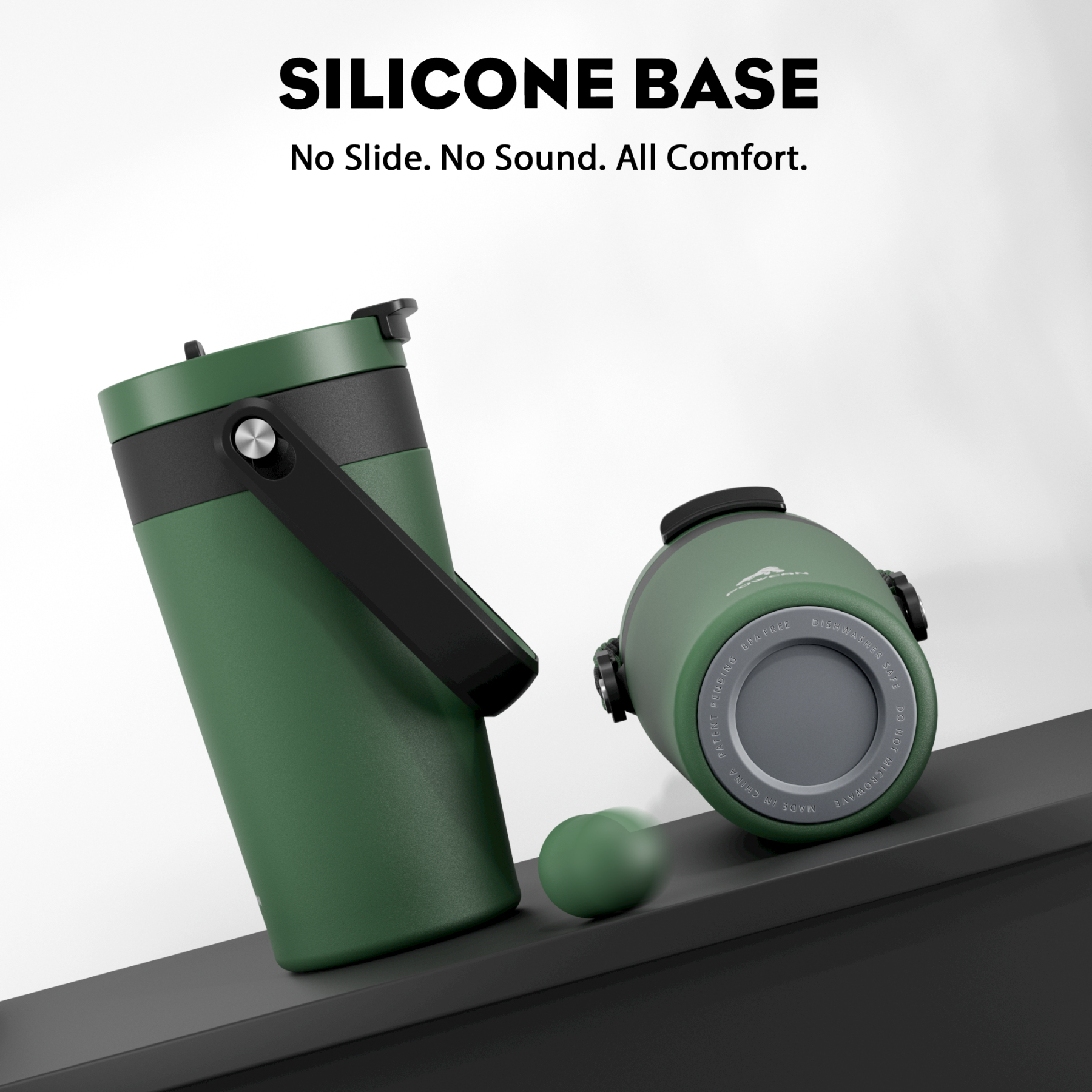 16 oz Insulated Coffee Mug for Work: 2-in-1 Straw Flip Lid, Keep Cold 24H, Fit in Car Cupholder, Leakproof, Stainless Steel Coffee Tumbler with Handle for Travel, Outdoor, Camping and Gifts (Deepsea)