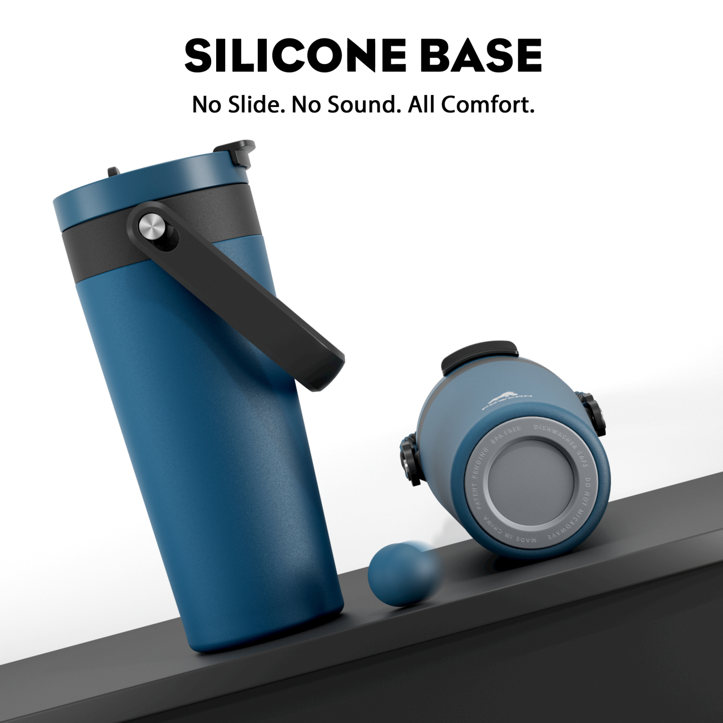 24 oz Insulated Coffee Mug for Travel: 2-in-1 Straw Flip Lid, Keep Cold 24H, Fit in Car Cupholder, Leakproof, Stainless Steel Coffee Tumbler with Handle for Outdoor, Office, Gifts and Sports (Deepsea)