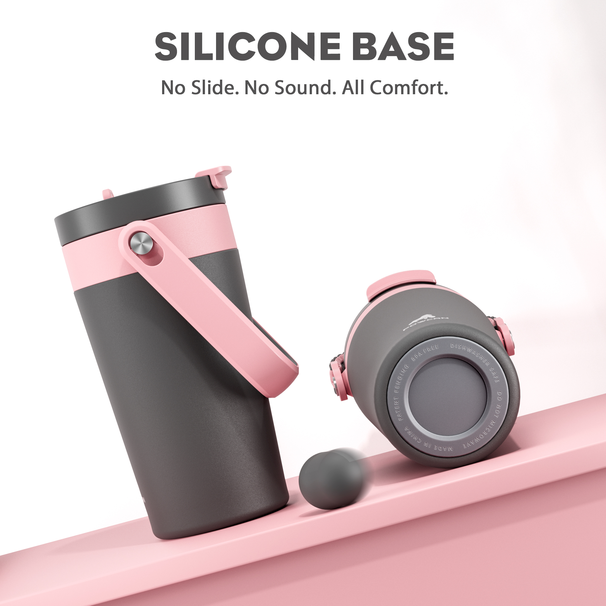 16 oz Insulated Coffee Mug for Work: 2-in-1 Straw Flip Lid, Keep Cold 24H, Fit in Car Cupholder, Leakproof, Stainless Steel Coffee Tumbler with Handle for Travel, Outdoor, Camping and Gifts (Deepsea)