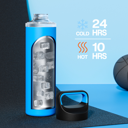 24 oz Insulated Water Bottle with 3 Lids