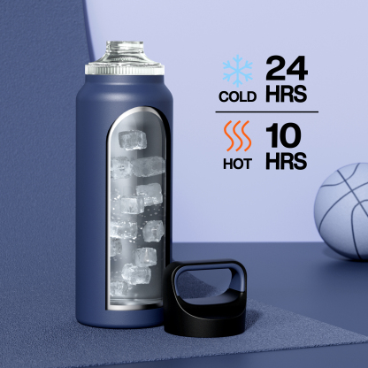 40 oz Insulated Water Bottle with 3 Lids