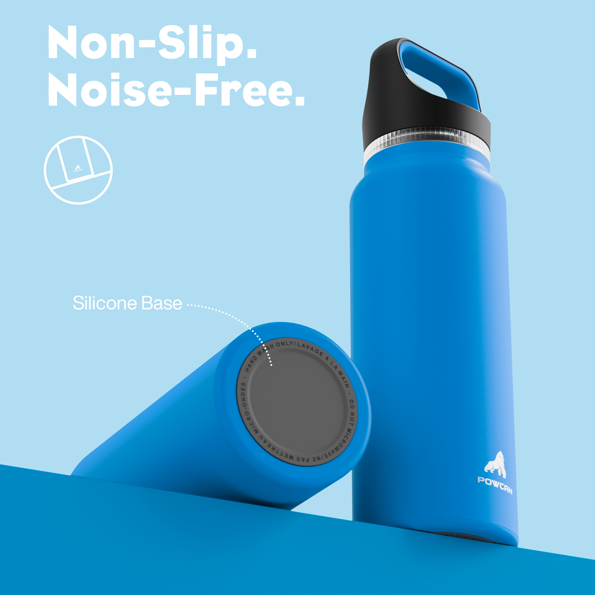 40 oz Insulated Water Bottle with 3 Lids