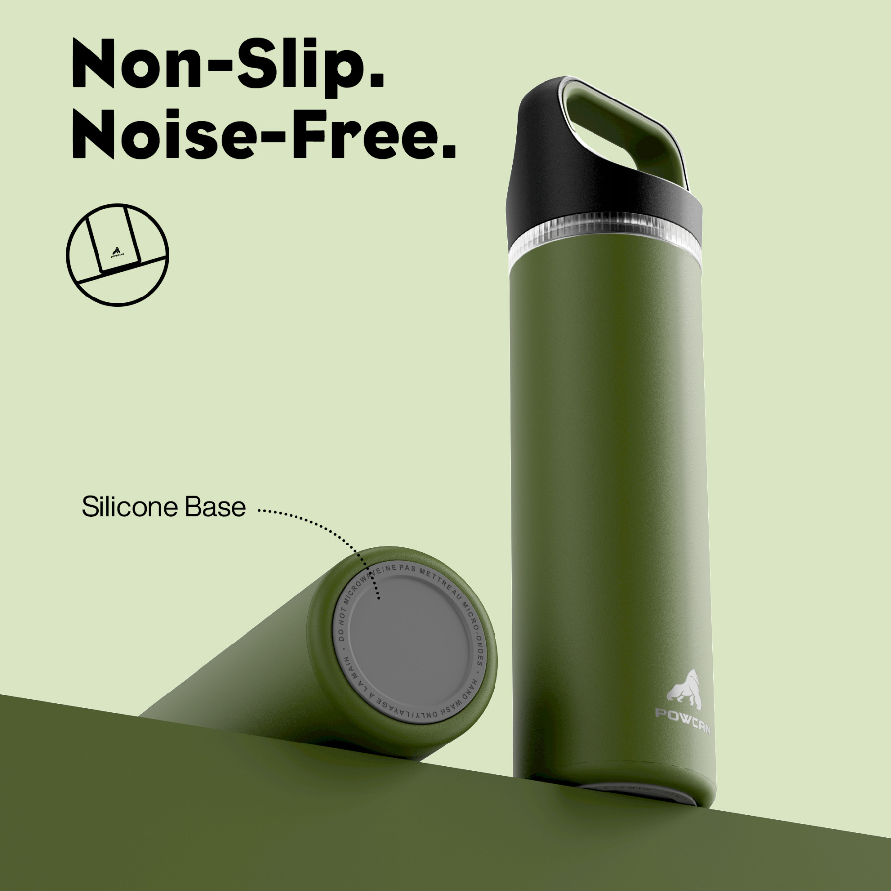 24 oz Insulated Water Bottle with 3 Lids