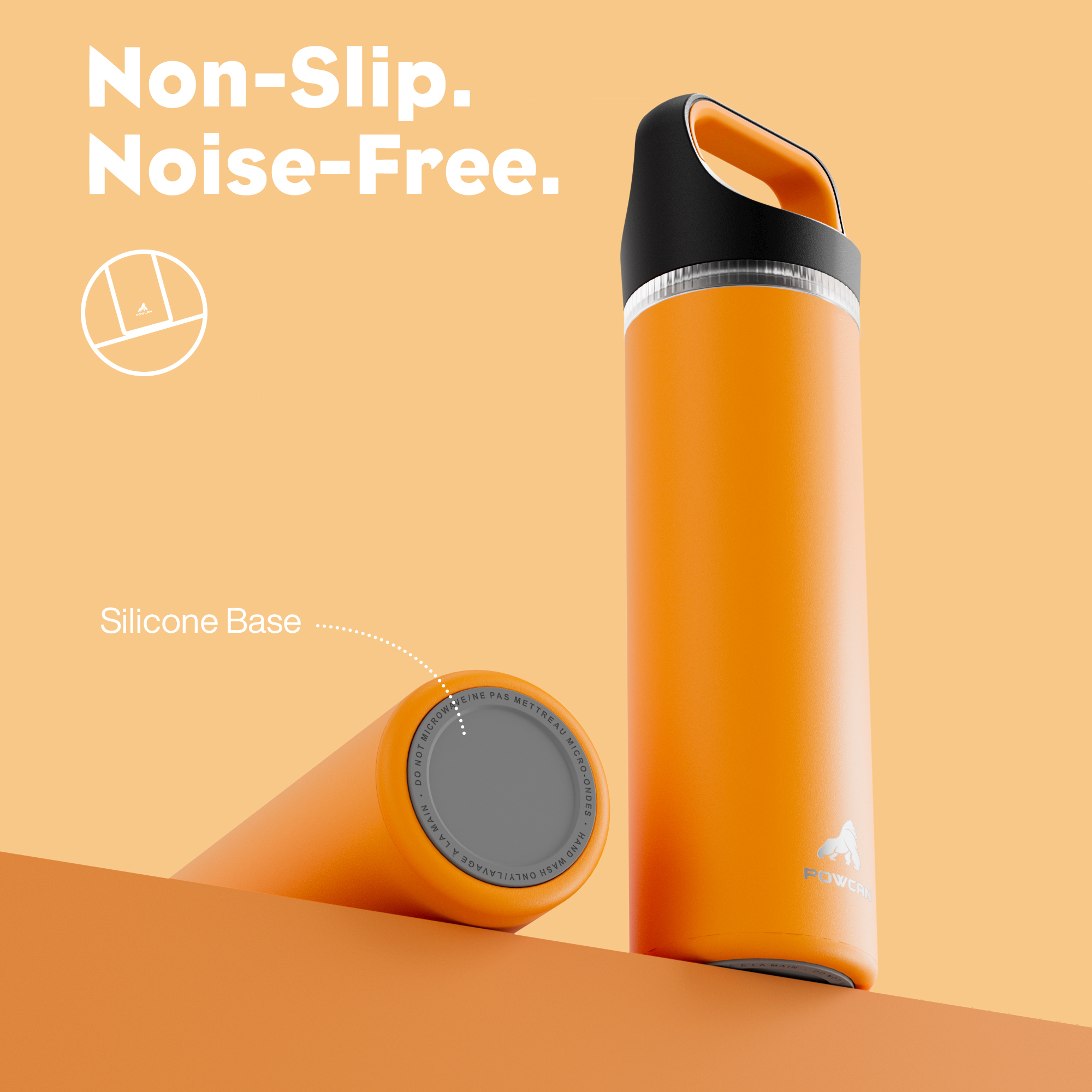 24 oz Insulated Water Bottle with 3 Lids