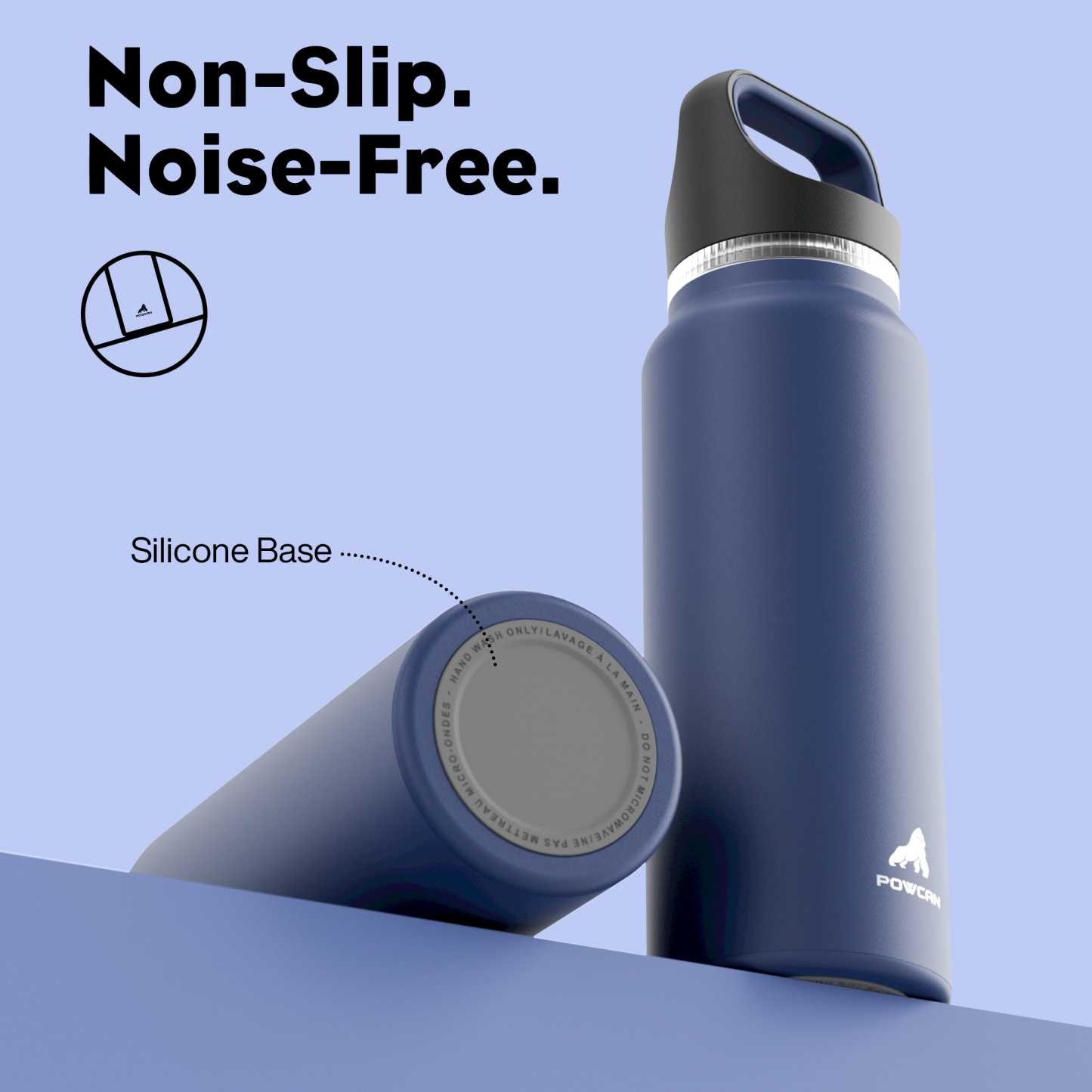 40 oz Insulated Water Bottle with 3 Lids