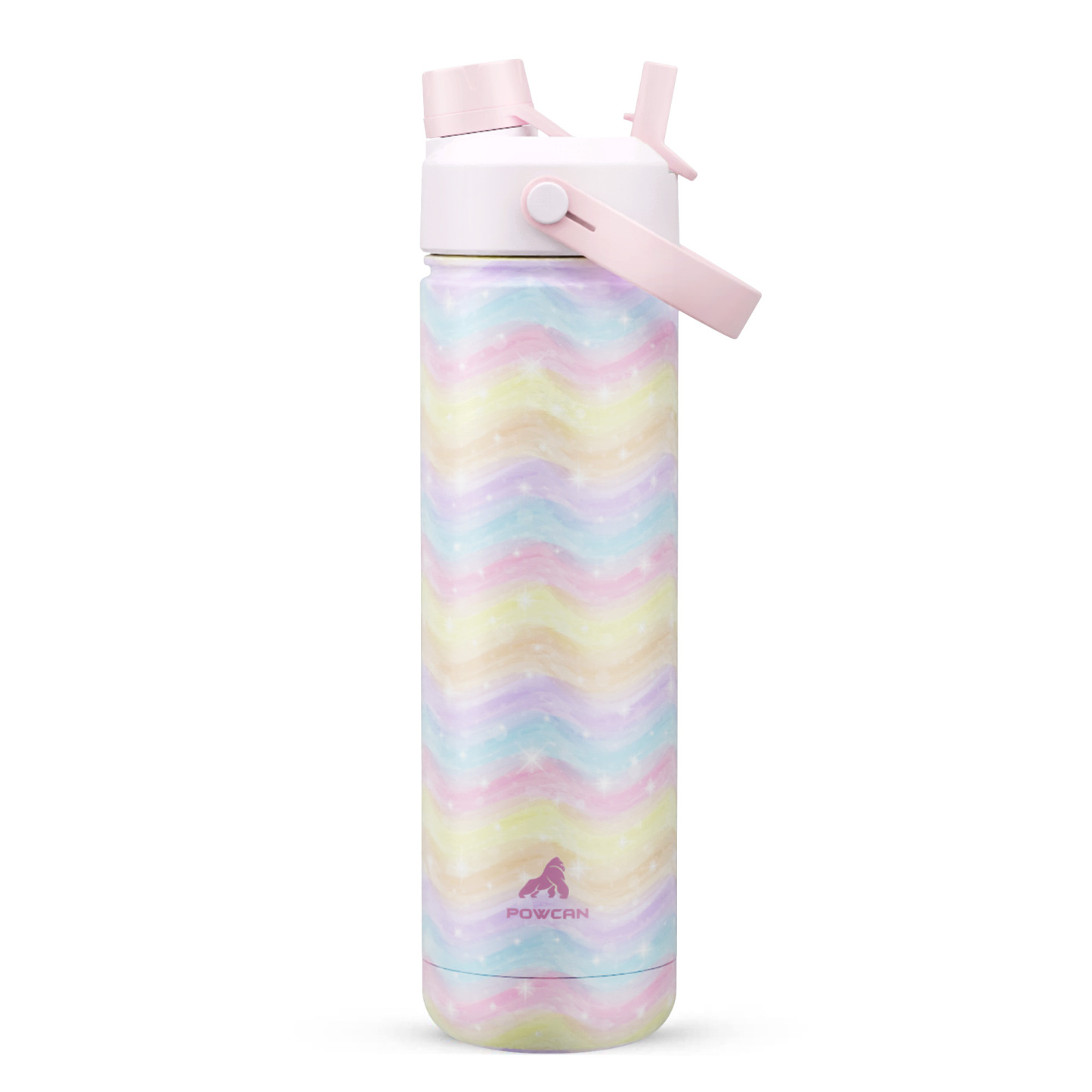 26 oz Insulated Water Bottle with 2-in-1 Straw and Spout Lid