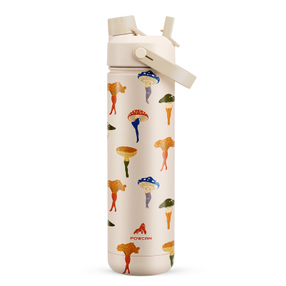 26 oz Insulated Water Bottle with 2-in-1 Straw and Spout Lid