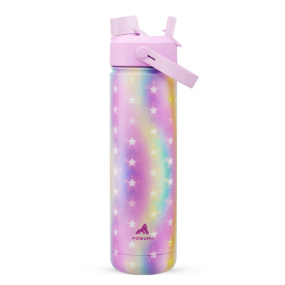 26 oz Insulated Water Bottle with 2-in-1 Straw and Spout Lid