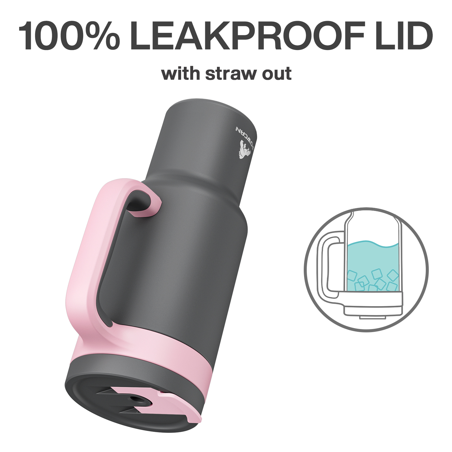 40 oz Tumbler with 2-in-1 Metal Straw Lid - Pure Collection