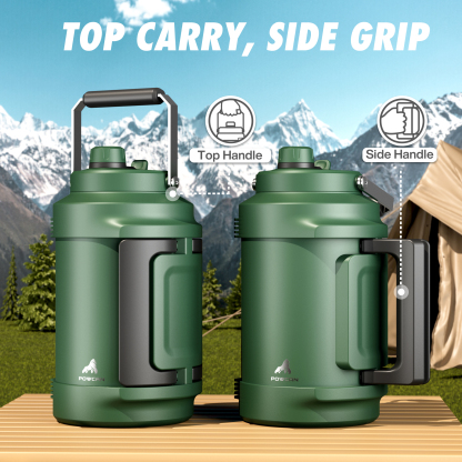1 Gallon / 128 oz Insulated Water Jug with 2-in-1 Lid and Dual Handle