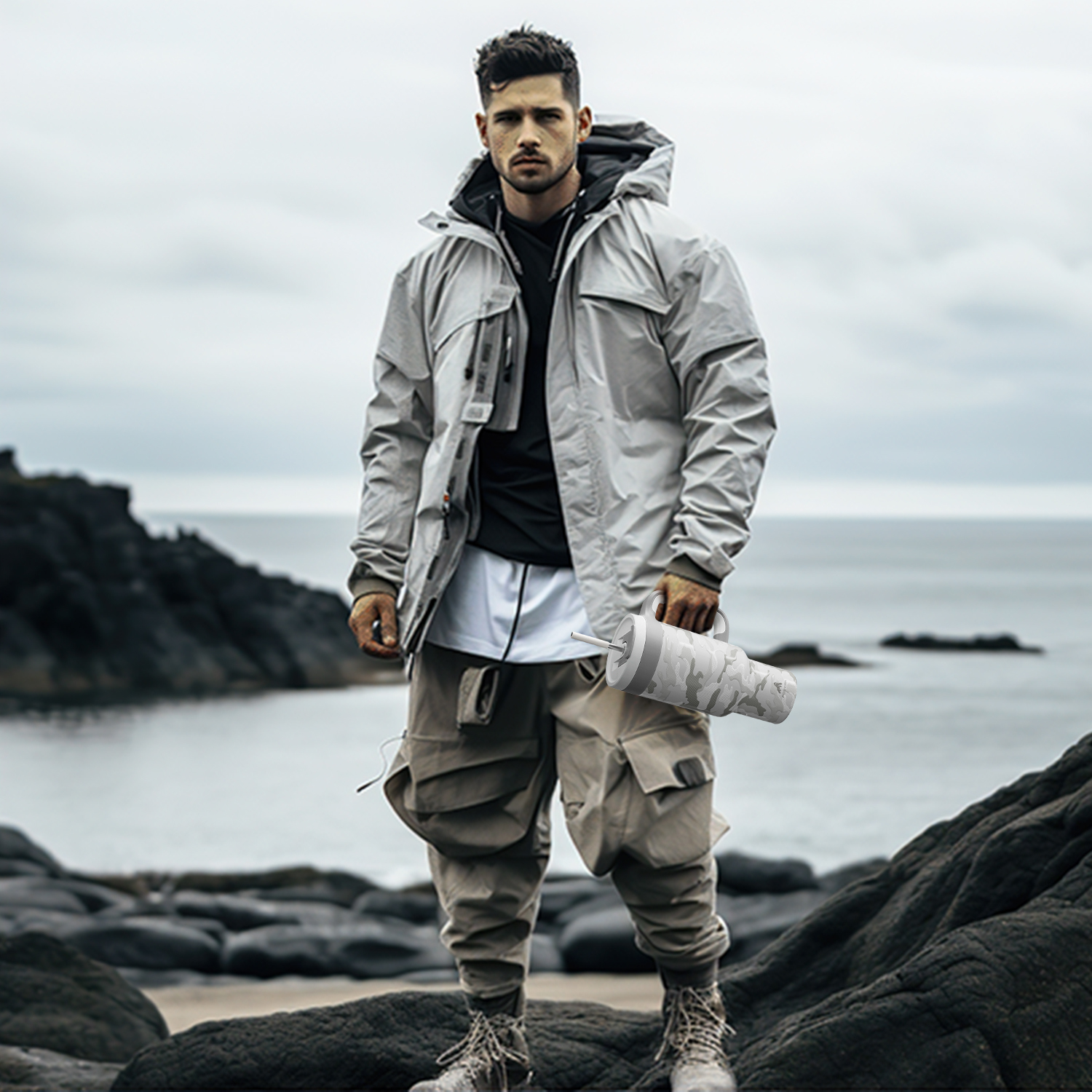 40 oz Tumbler with 2-in-1 Metal Straw Lid