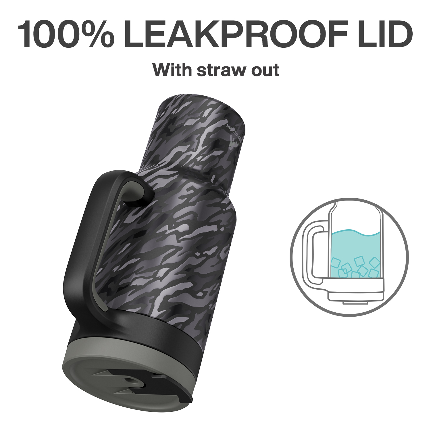 40 oz Tumbler with 2-in-1 Metal Straw Lid