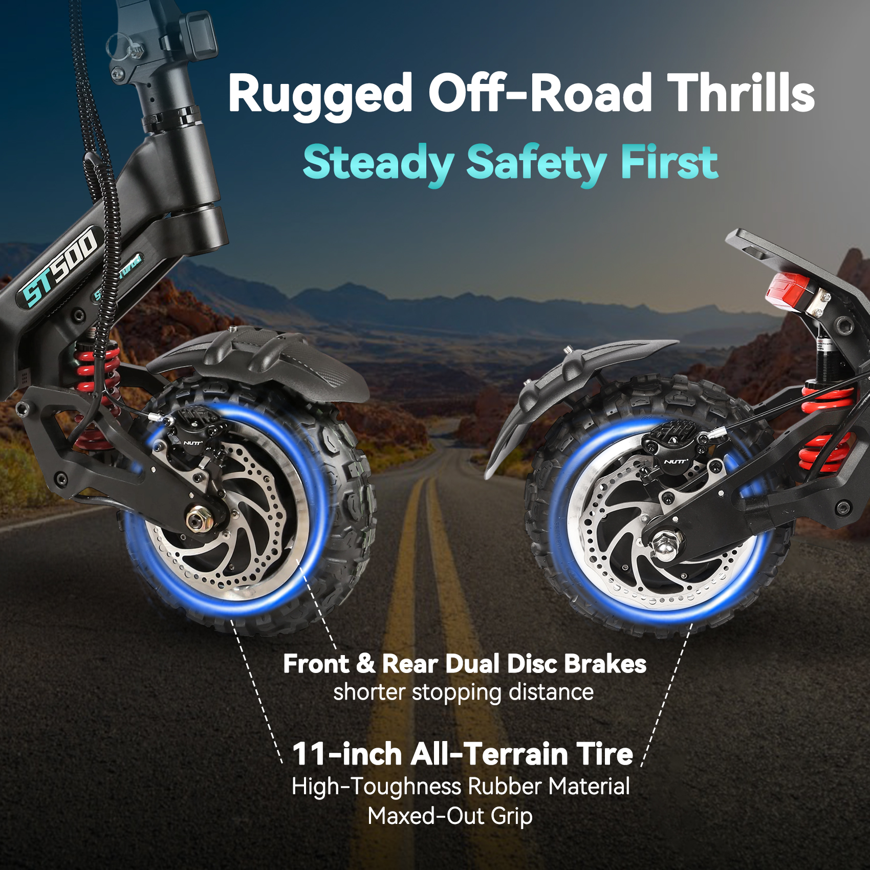 Amakou Speed Turbo ST500 PLUS 11 Inch Electric Scooter (APP Display)