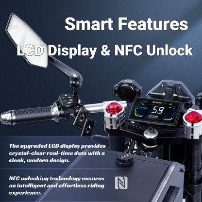  TOURSOR M10-72V 50AH Adult Electric Motorcycle Top speed 62 MPH Distance traveled 93 Miles