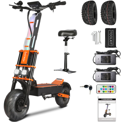 TOURSOR X8P Electric Scooter 60V 38Ah 10000W Dual Power 60MPH with LCD Lights