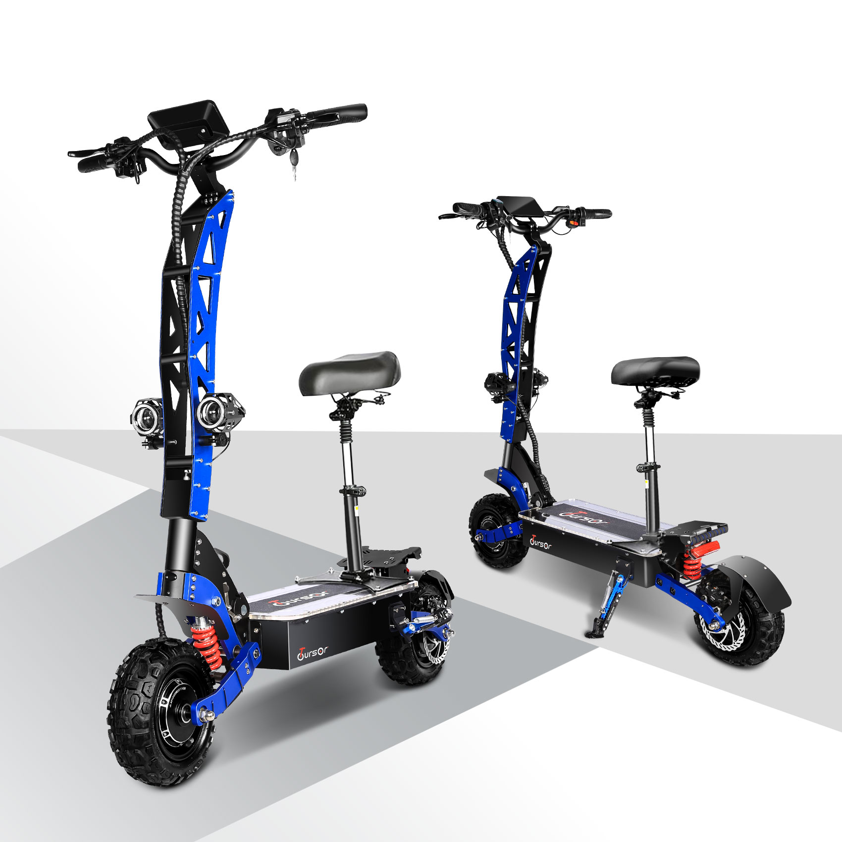TOURSOR Electric Scooter 60V 35Ah 6000W Dual Drive 40MPH Foldable with 11 Inch Off Road Tires