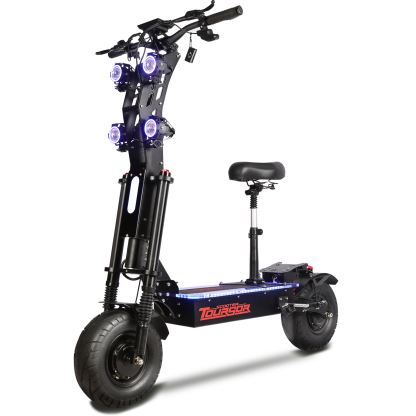 TOURSOR X13-60V Electric Scooter Dual Drive 60V 50AH 10,000W Motor 65 MPH Speed 70 Mile Range 13" Road Tires