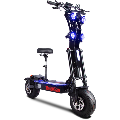 TOURSOR X13-60V Electric Scooter Dual Drive 60V 50AH 10,000W Motor 65 MPH Speed 70 Mile Range 13" Road Tires