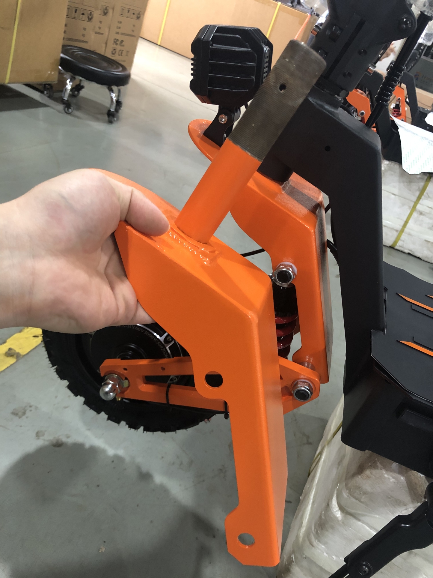 Toursor X5C Steering Pillar W/ Fender | Replacement Accessory for X5 Electric Scooter