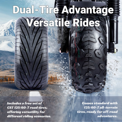 TOURSOR X14-72V Pro Electric Scooter 72V 40A 10,000W Dual Motor Extra Long Range with 13-inch all-terrain tires