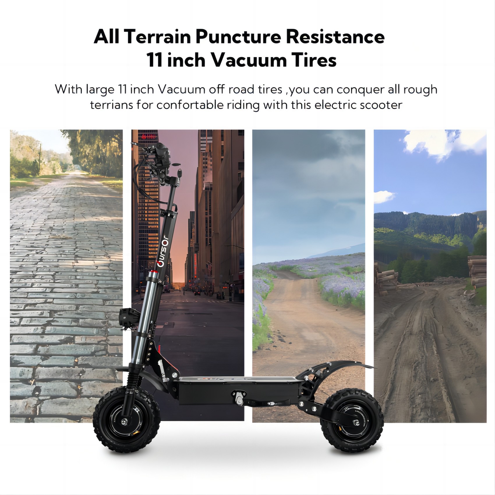 TOURSOR 60V 40Ah Electric Scooter 6000W Dual Power Maximum Speed 50MPH Driving Distance 50Miles