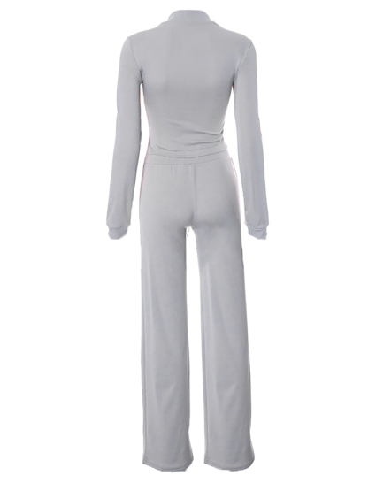 Stand Collar Slim Fit Jacket and Shorts Set