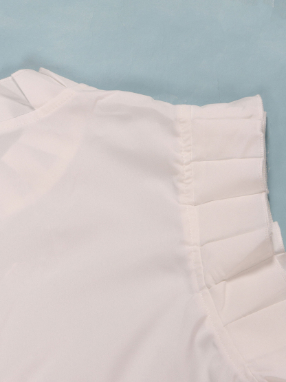 Sleeveless Ruffle Leopard Patchwork Maxi Dress