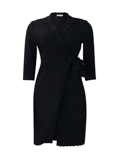 Tie Waist Pleated Midi Dress