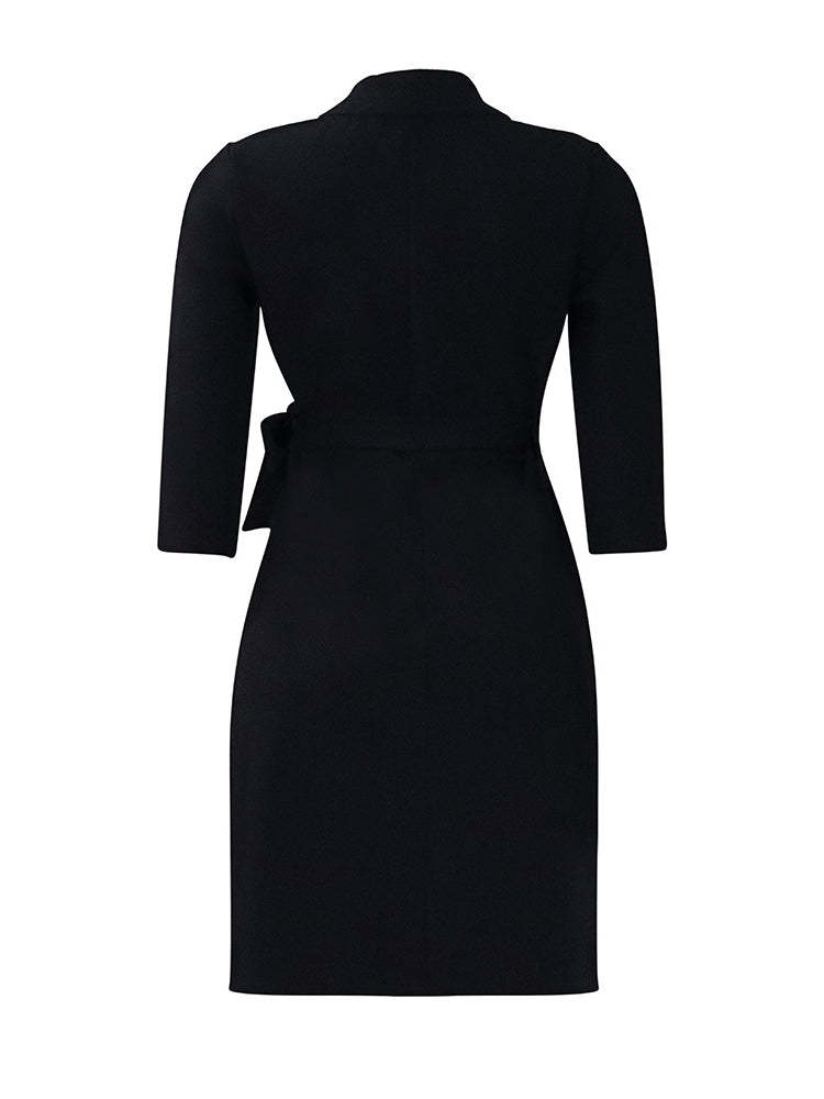 Tie Waist Pleated Midi Dress