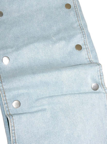 Multi-Pocket Straight Leg Jeans