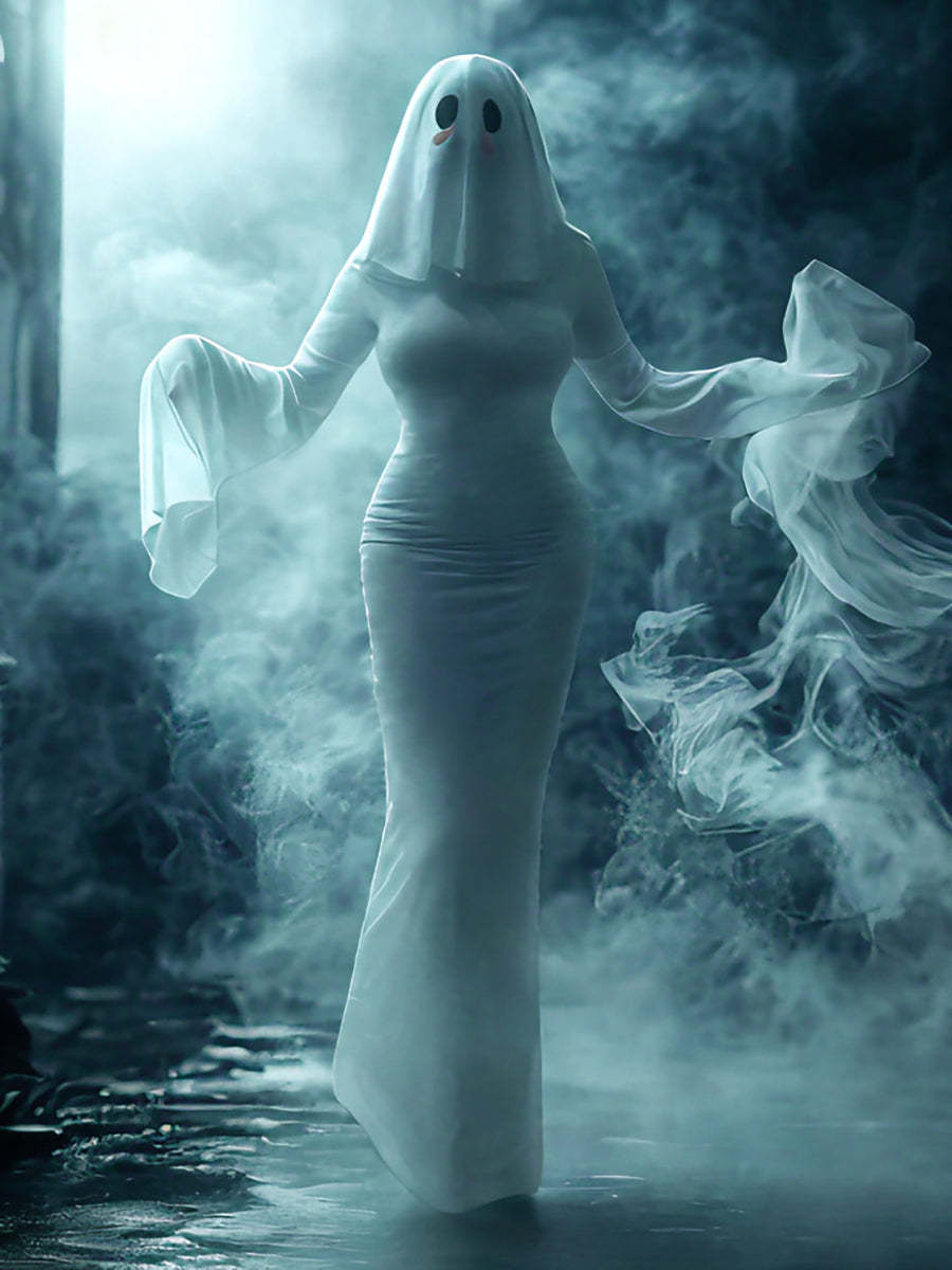 Cute Ghost Cosplay Dress | Halloween Costume for Women