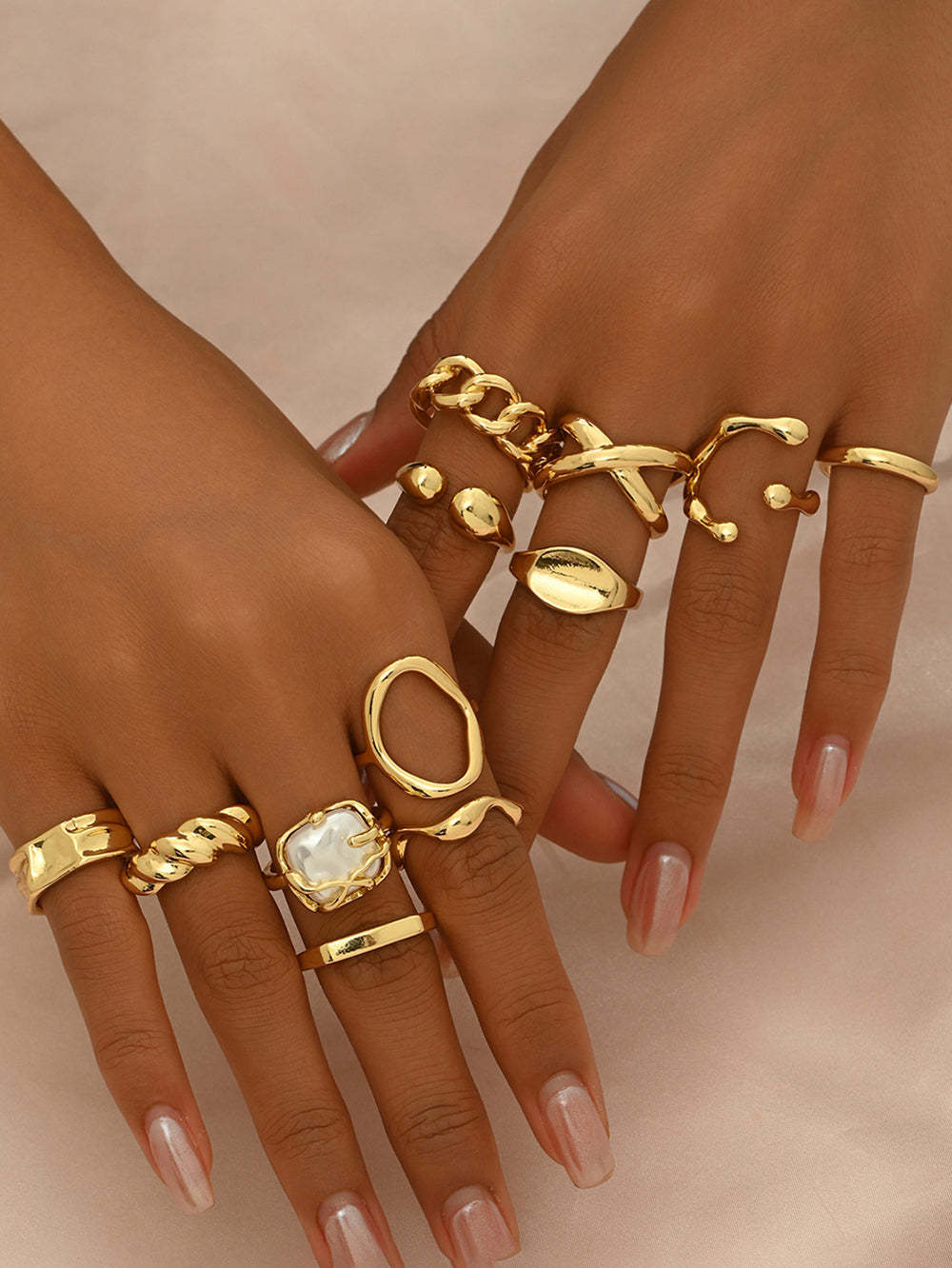 Adjustable Geometric Ring Set