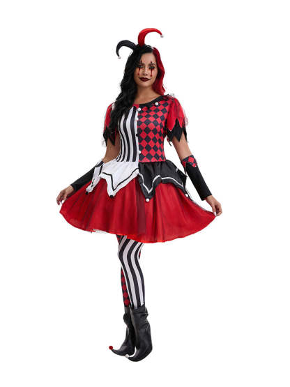 Halloween Costume Clown Cosplay Dress