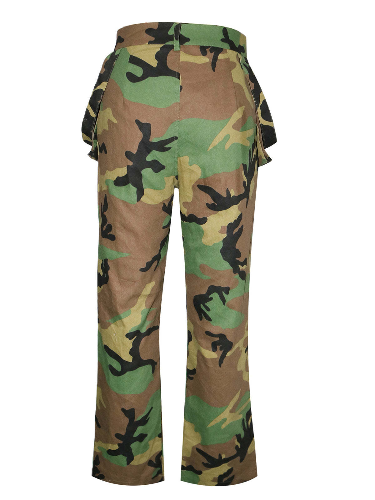 High Waist Camouflage Cargo Pants