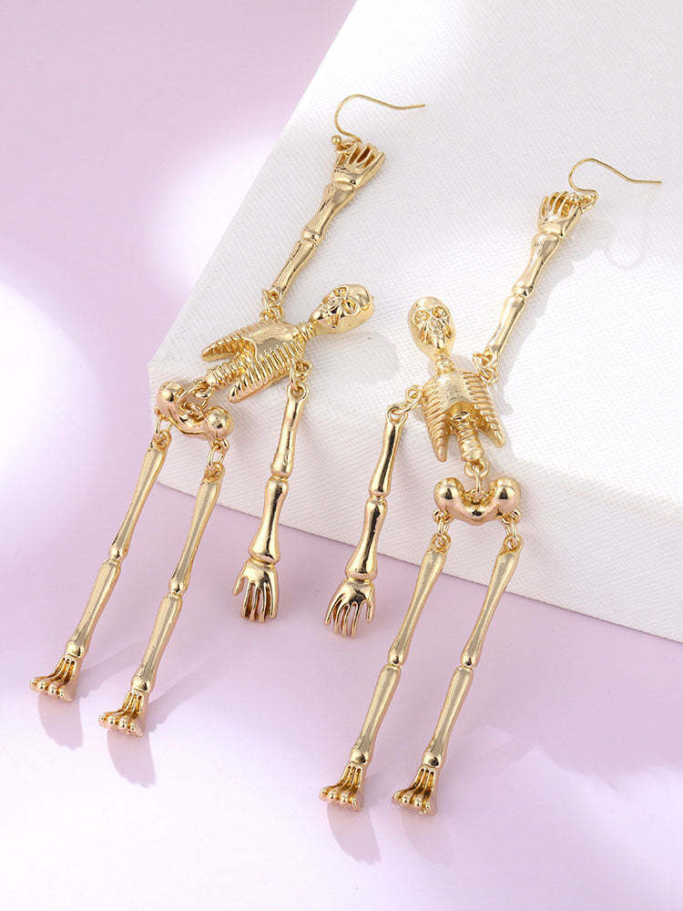 Halloween European Retro Skeleton Earrings