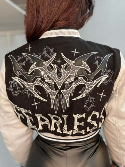 Print Double Layer Baseball Jacket