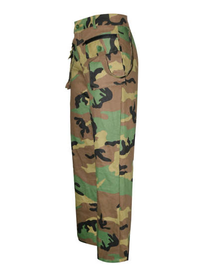 High Waist Camouflage Cargo Pants