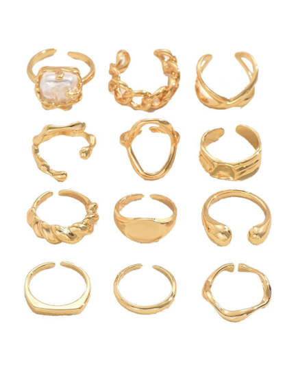 Adjustable Geometric Ring Set