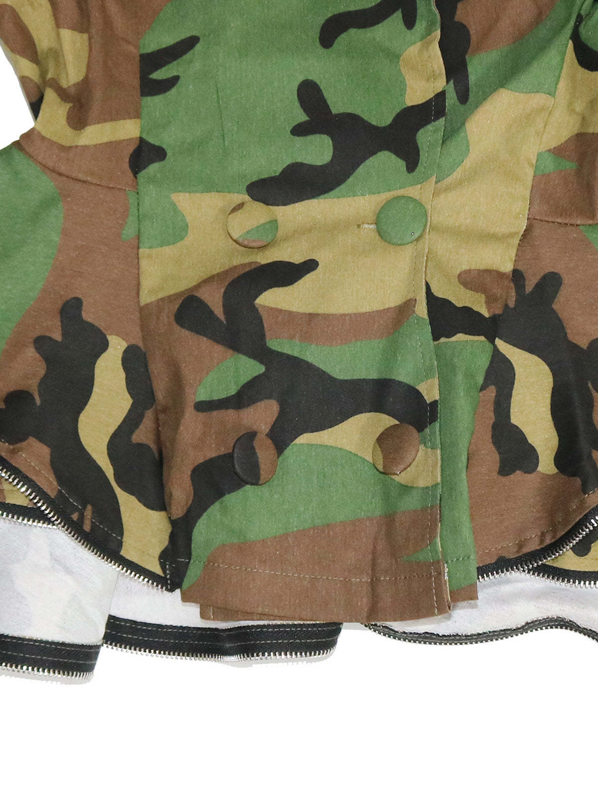 Camouflage Print Double Breasted Blazer Jacket