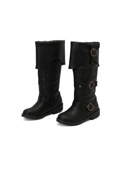 Vintage Buckle Belted Boots