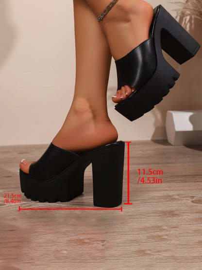 Solid Color Chunky Platform Slides