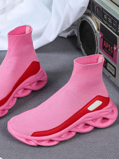 Plus Size Knit Slip-On Sock Sneakers