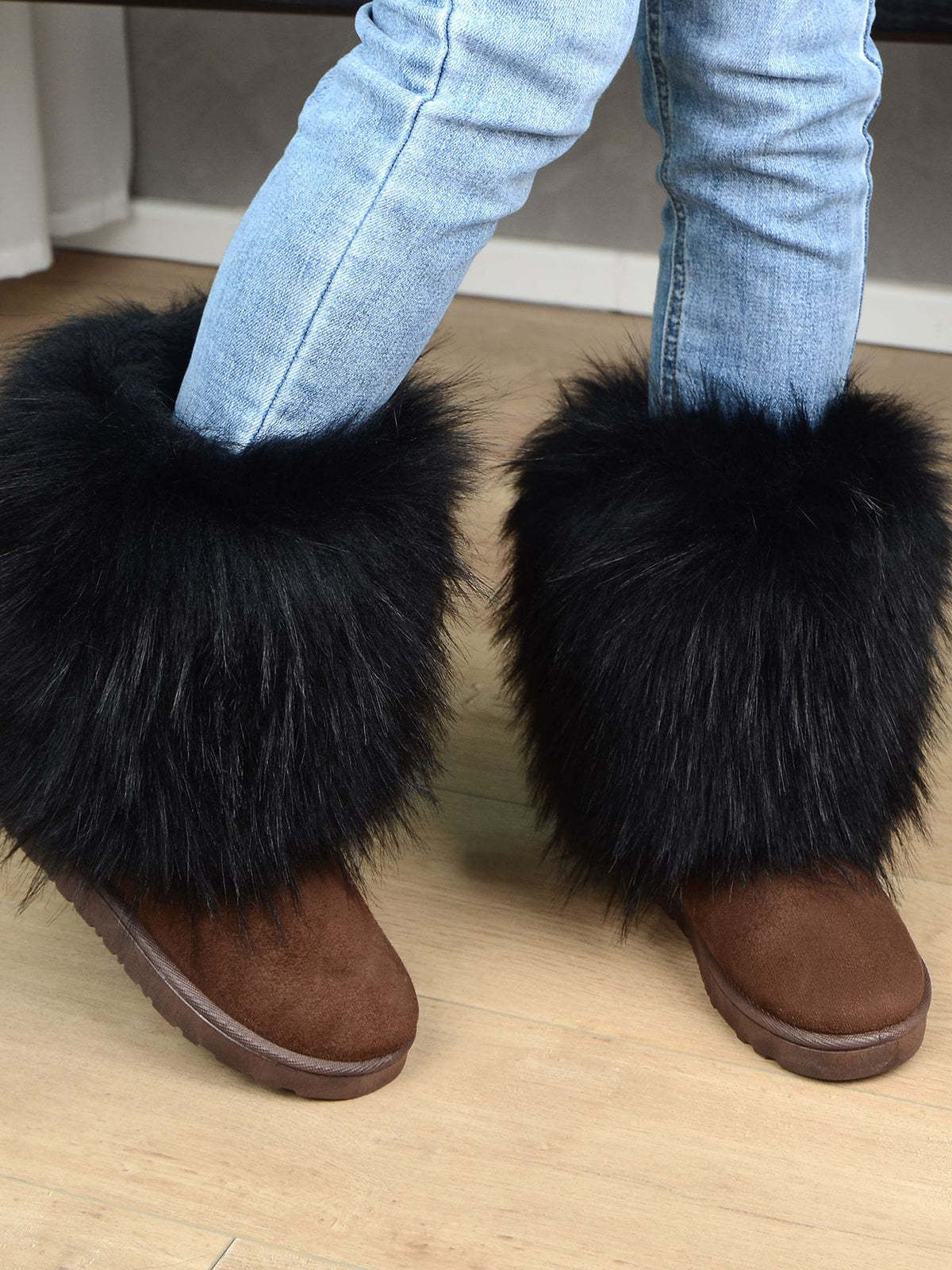 Y2K Fur Platform Mid-Calf Winter Boots