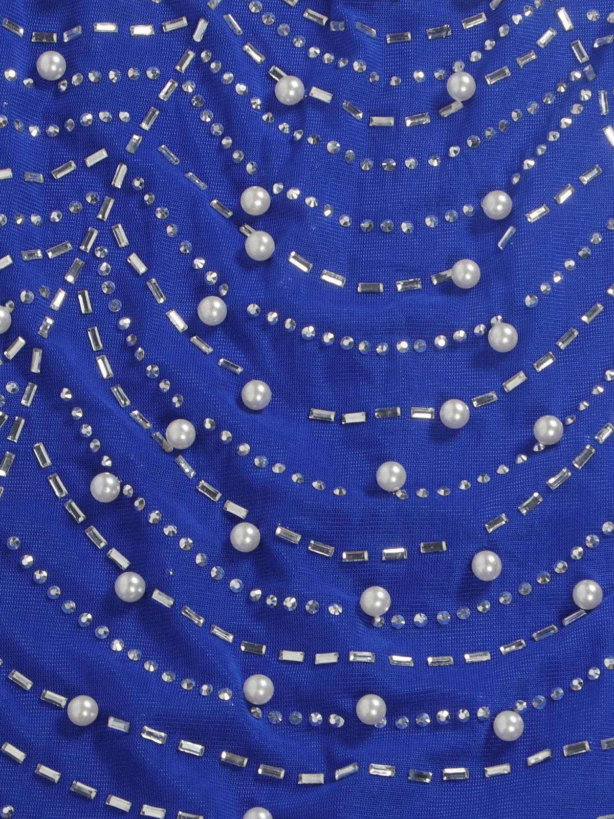 Feather Rhinestone Strapless Mini Dress