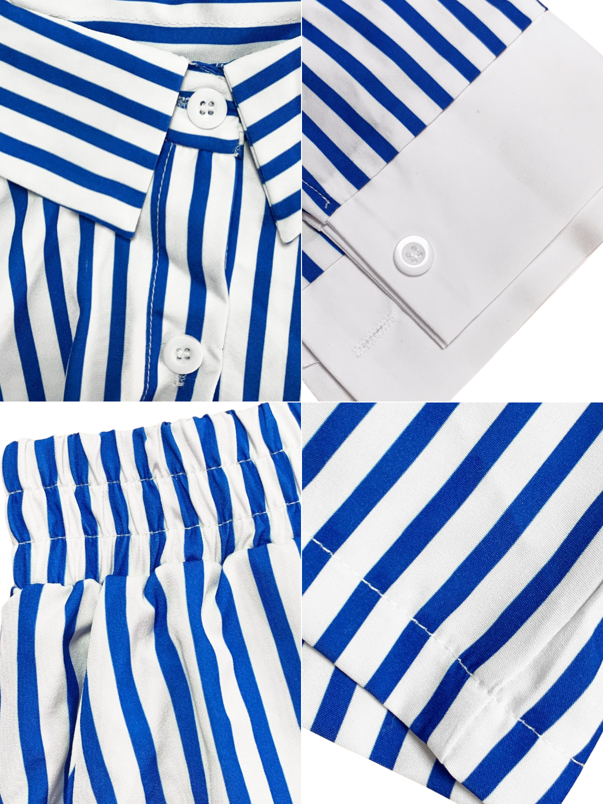 Striped Shirt Shorts Set