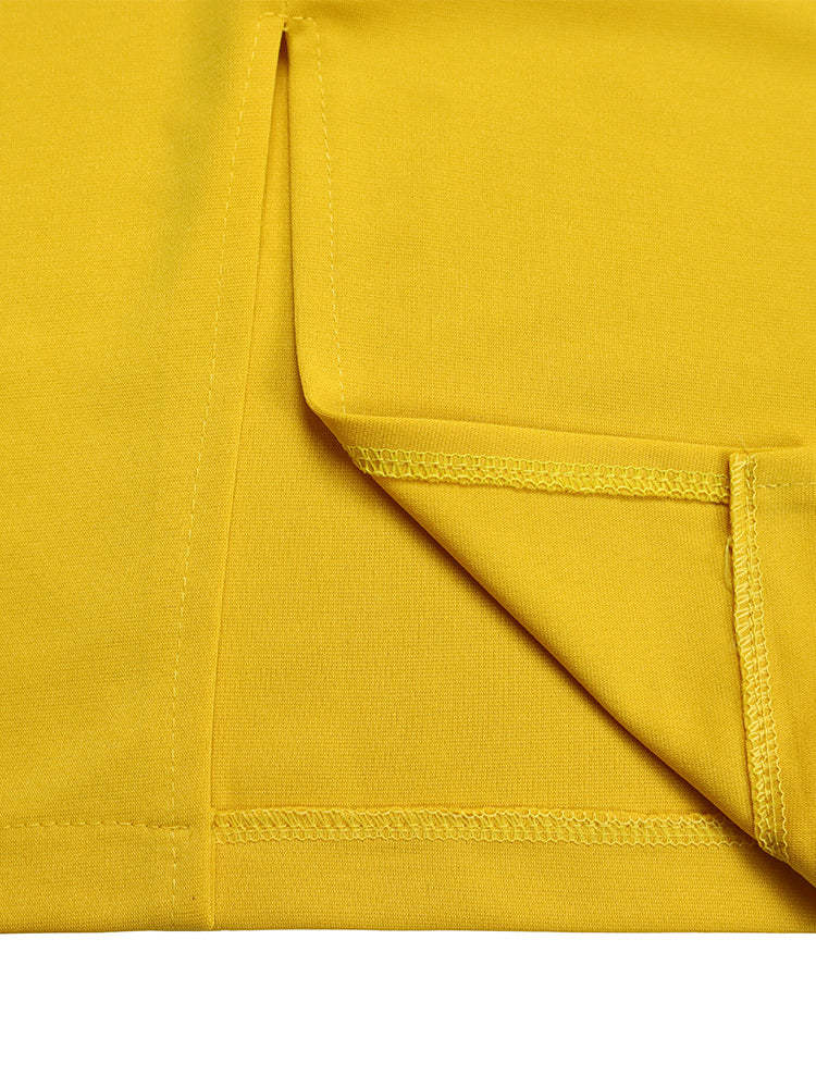 Pleated Cape Sleeve Midi Dress