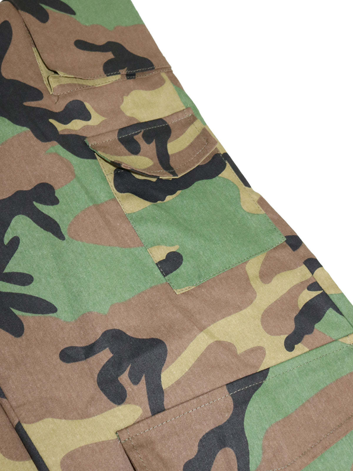 Camo Multi-Pocket Straight Cargo Pants